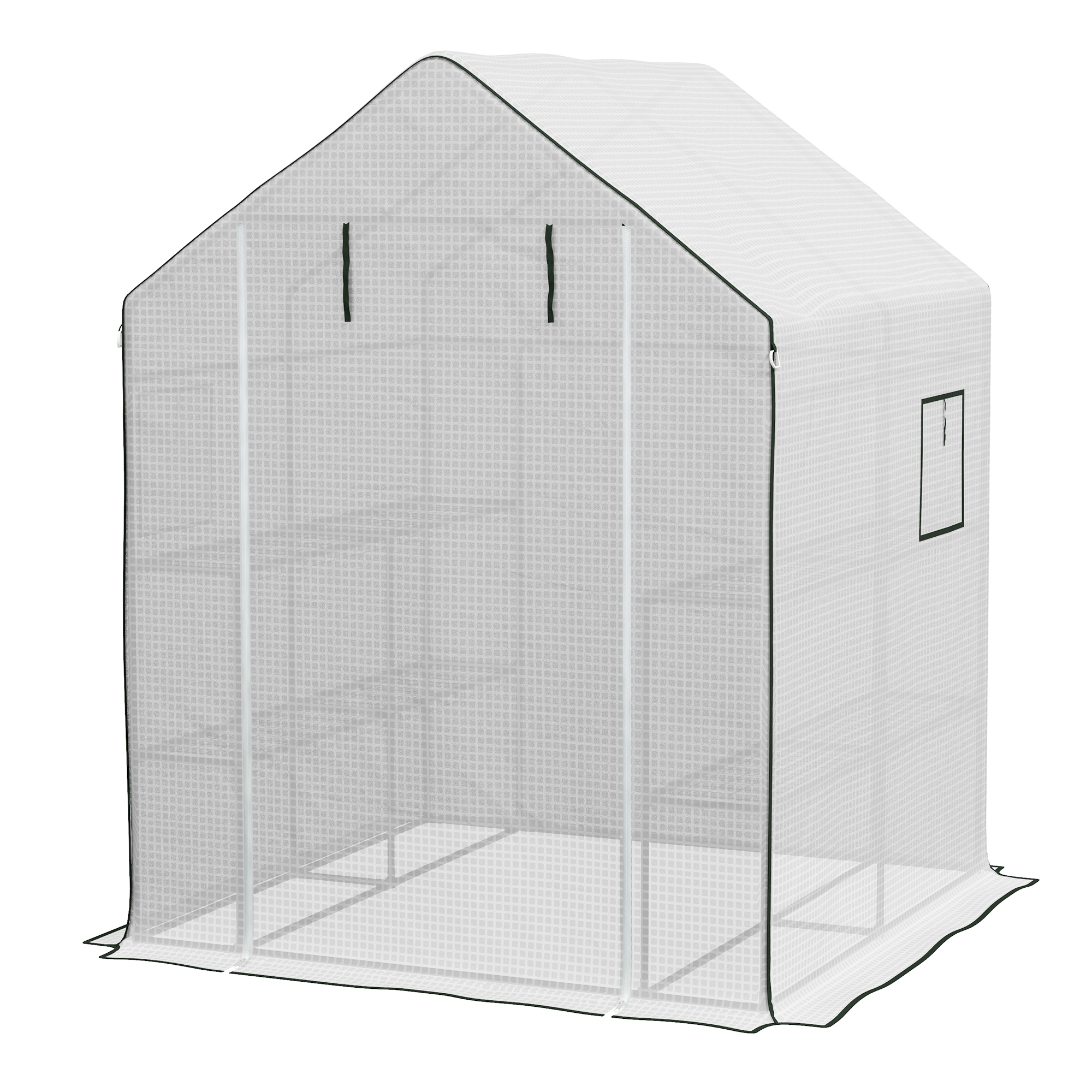 01-0472 Replacement Cover, 55" x 56.25" x 74.75" Walk-in Greenhouse Cover Reinforced Anti-Tear PE Hot House Cover, White